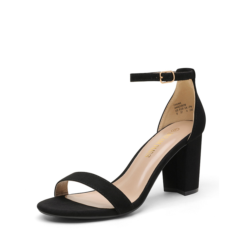 Short chunky heel sandals sales